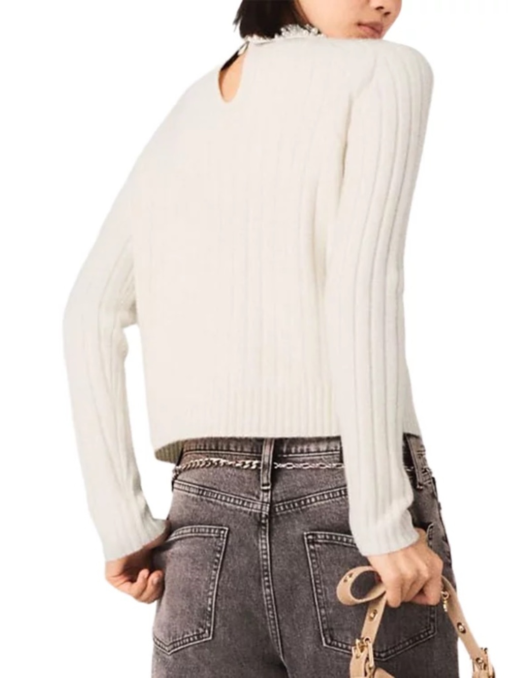 Micloza Ribbed Collared Sweater - Picture 3 of 7